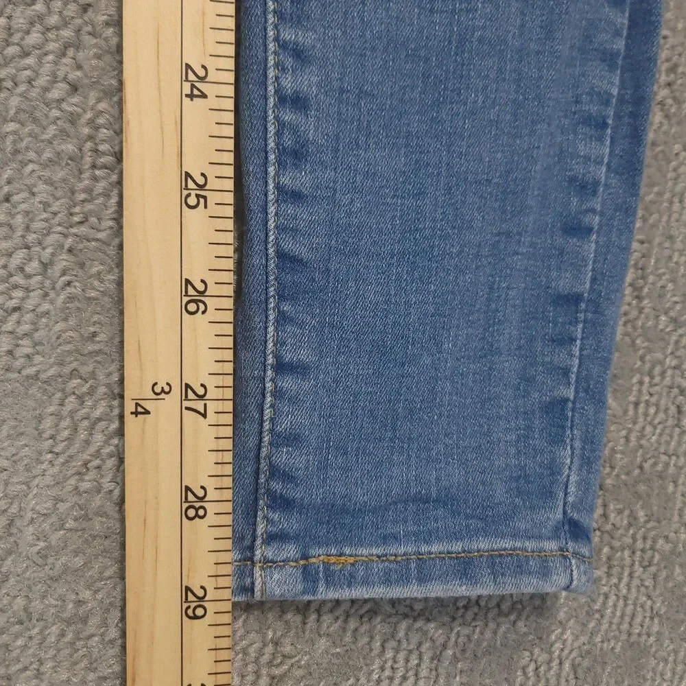 Levis Mile High Super Skinny Jeans Womens Size 27 Stretch Blue Distressed Pants
